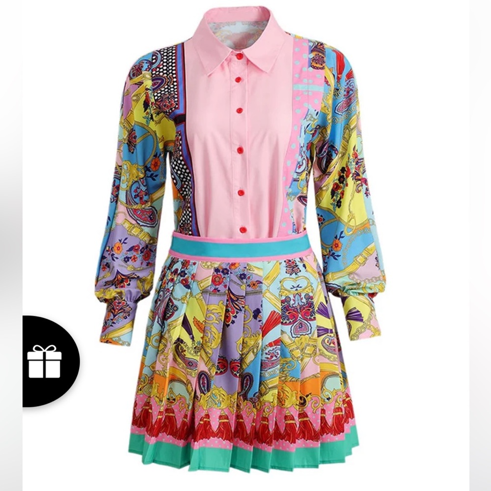 ZCRAVE Nolita Blouse and Skirt Set size Small